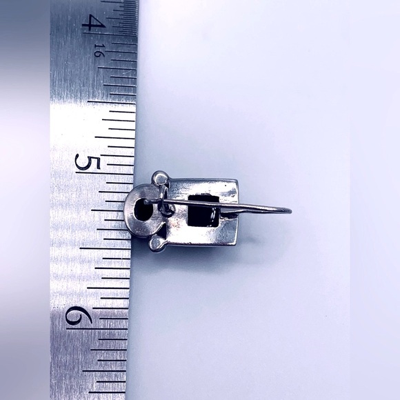 Silpada Vintage Rare Sterling Silver Onyx & Smoky Quartz Locking Wire Earrings - Picture 14 of 14